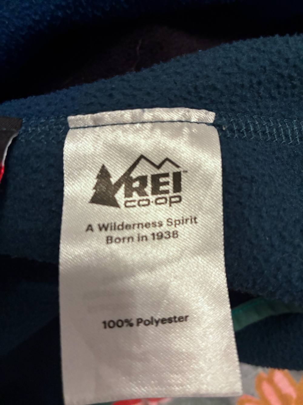 REI CO-OP TRAILSMITH FLEECE JACKET - KIDS' Blue with Orange Trim Size 6-7 - Picture 6 of 7
